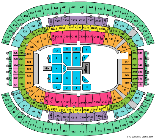 AT&T Stadium Tim McGraw Seating Chart